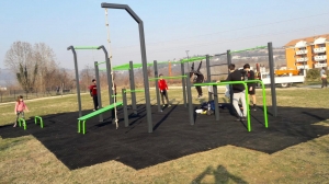 Realizzazione area fitness con pavimento a Verona